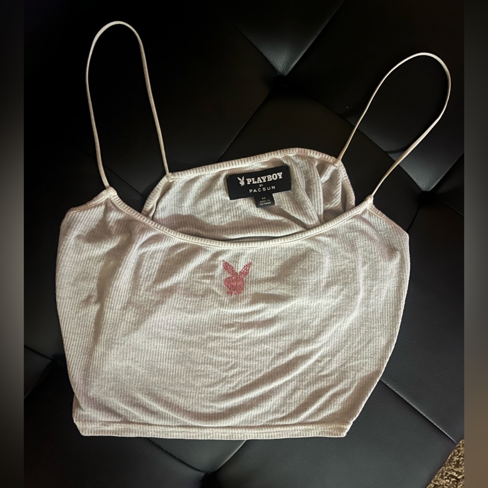Playboy Strappy Top with Pink Bunny